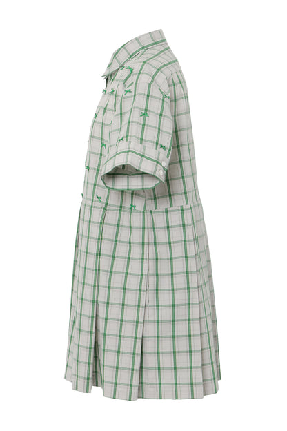 【SS26受注】Mini Ribbon Dress / Green / MSS26D02