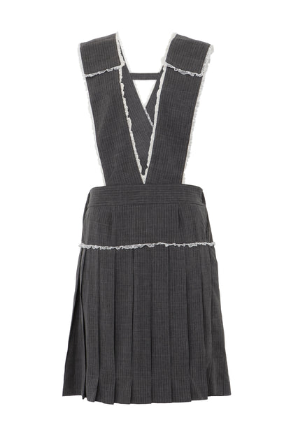 【SS26受注】School Apron Dress / Gray / MSS26D03