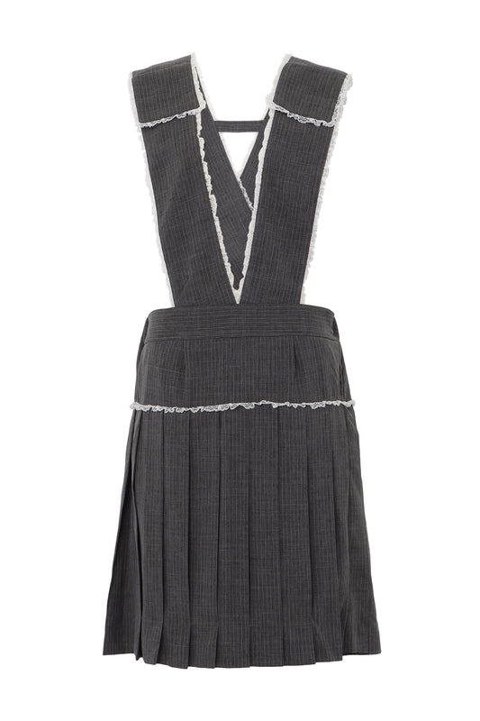 【SS26受注】School Apron Dress / Gray / MSS26D03