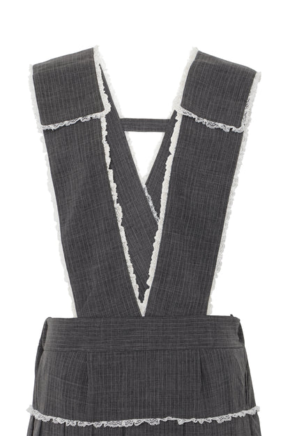 【SS26受注】School Apron Dress / Gray / MSS26D03