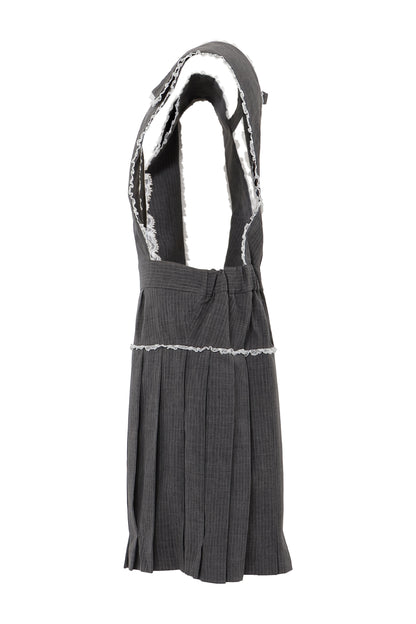 【SS26受注】School Apron Dress / Gray / MSS26D03