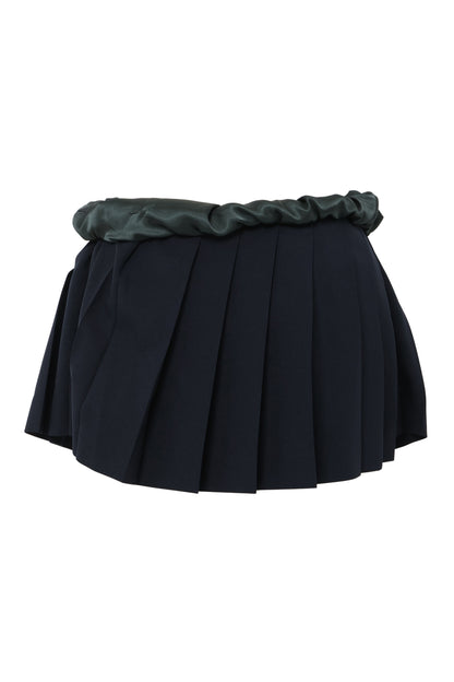 【SS26受注】Shrink Pleats Mini Skirt / Navy / MSS26S02