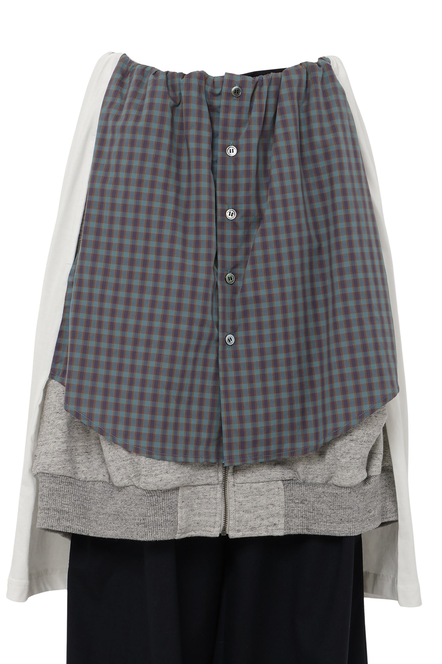 【SS26受注】 Layered Pants / Black-Green / MSS26P031