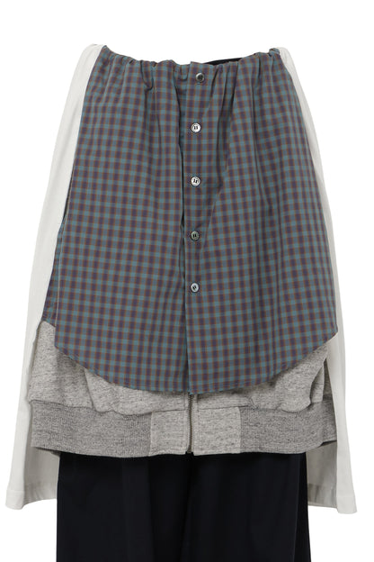 【SS26受注】 Layered Pants / Black-Green / MSS26P031