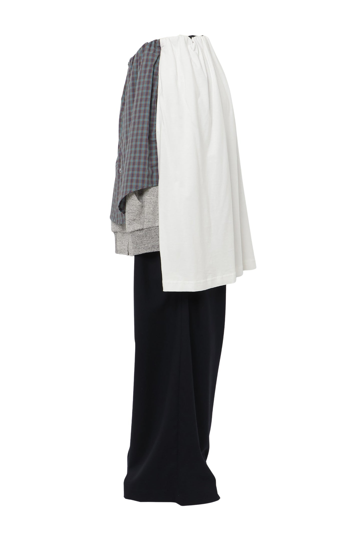 【SS26受注】 Layered Pants / Black-Green / MSS26P031
