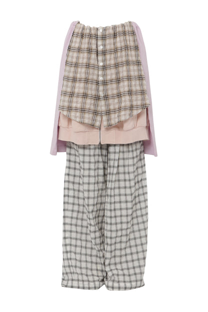 【SS26受注】 Layered Pants / White-Beige / MSS26P03