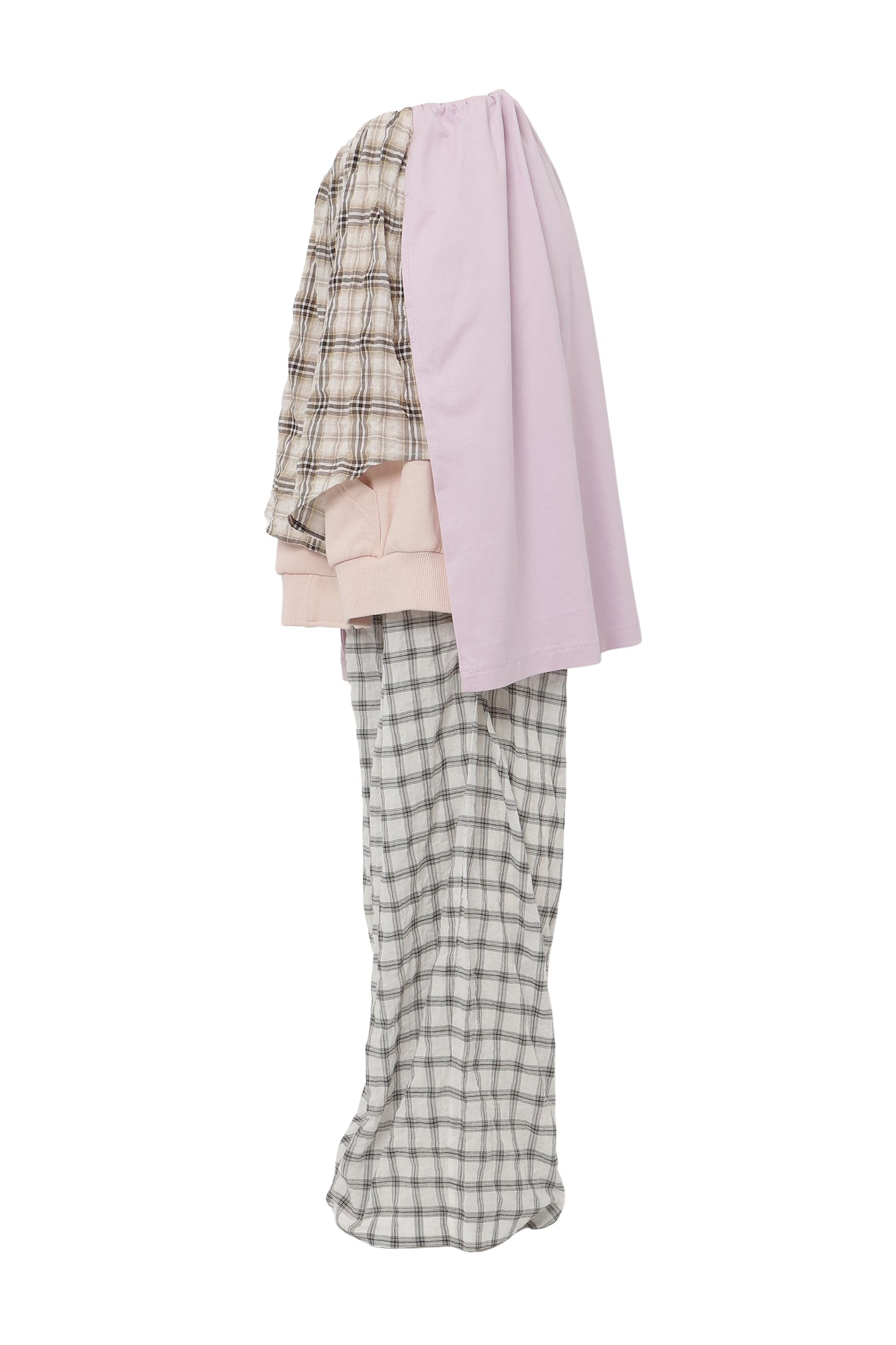 【SS26受注】 Layered Pants / White-Beige / MSS26P03