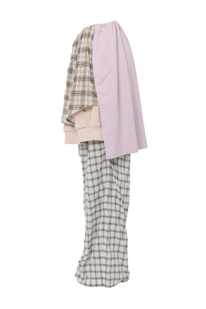 【SS26受注】 Layered Pants / White-Beige / MSS26P03