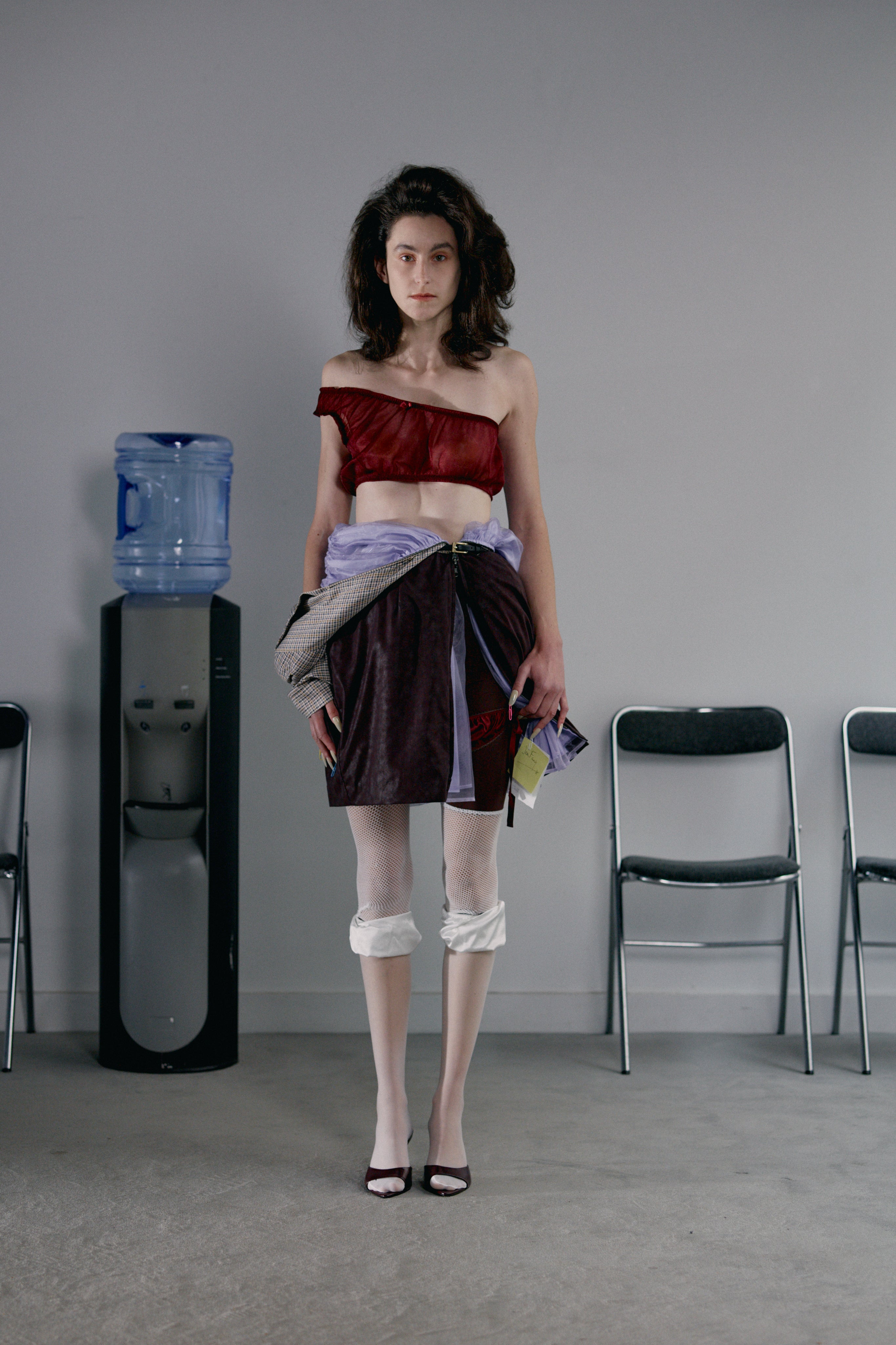 SS26受注】Nickers Sheer Top / Wine｜MIKIOSAKABE&JennyFax公式