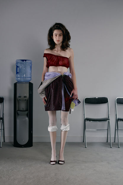 【SS26受注】Nickers Sheer Top / Wine / JFSS26T011