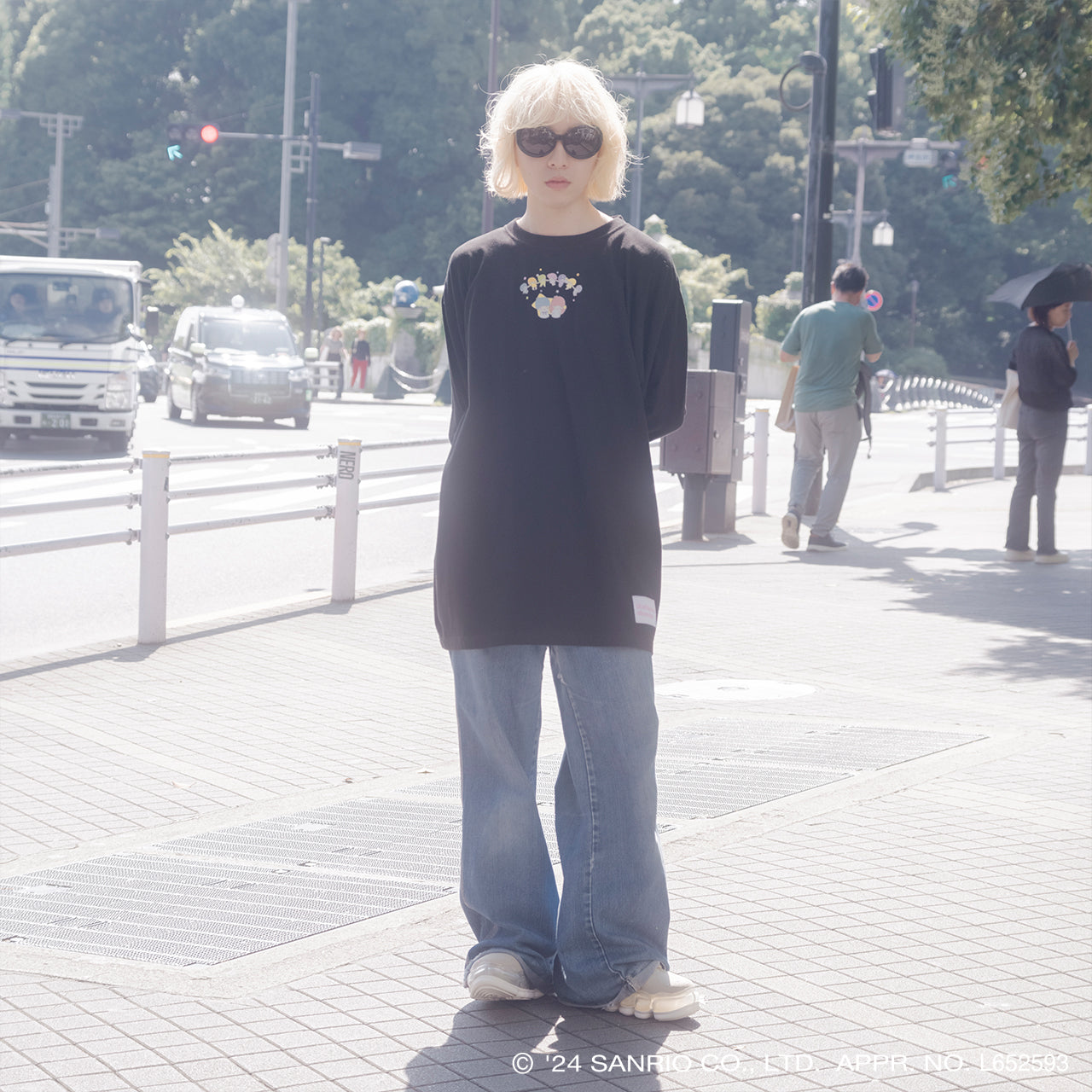 4XL Long T / Black / Little Twin Stars x MIKIOSAKABE