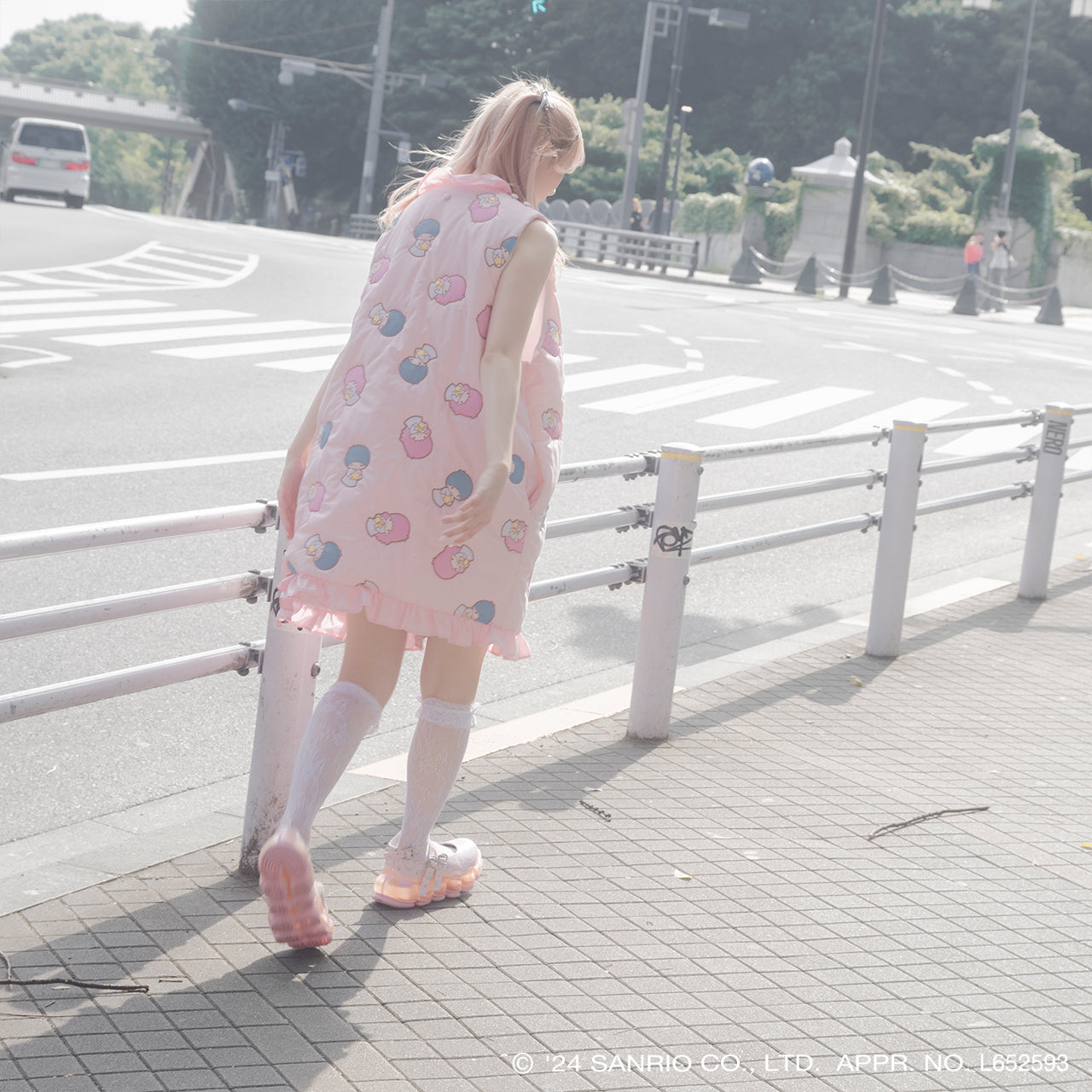 Quilting Liner Vest / Pink / Little Twin Stars x MIKIOSAKABE