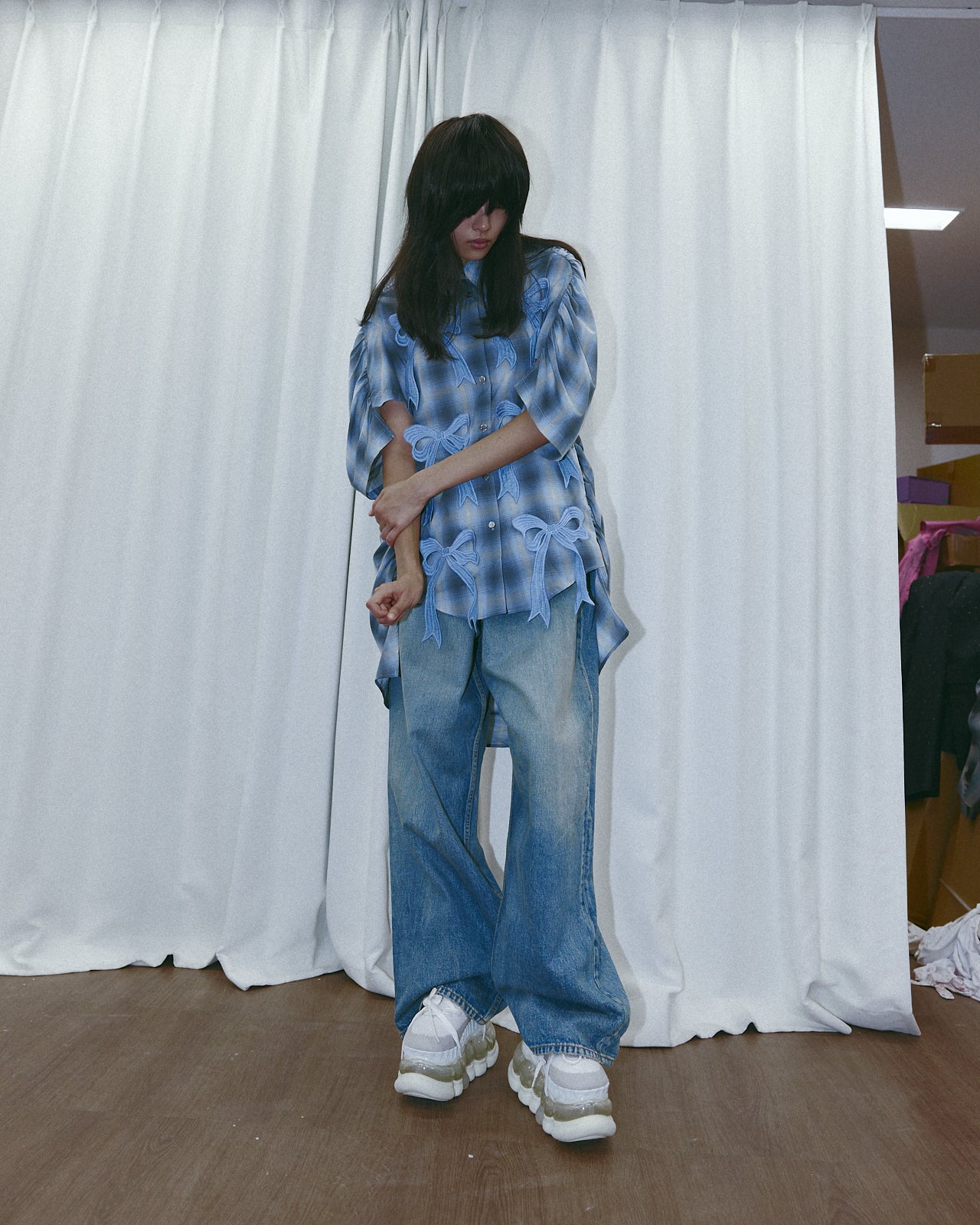 【25SS订购】Tucked Baggy Denim / 蓝色 / MSS25P03