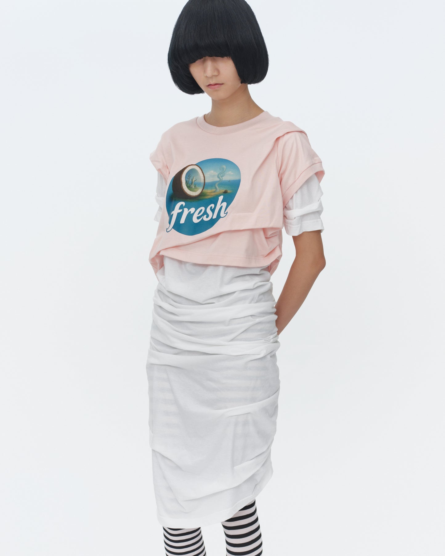 【SS26受注】Confusing T-Shirt / Pink-White / MSS26T02