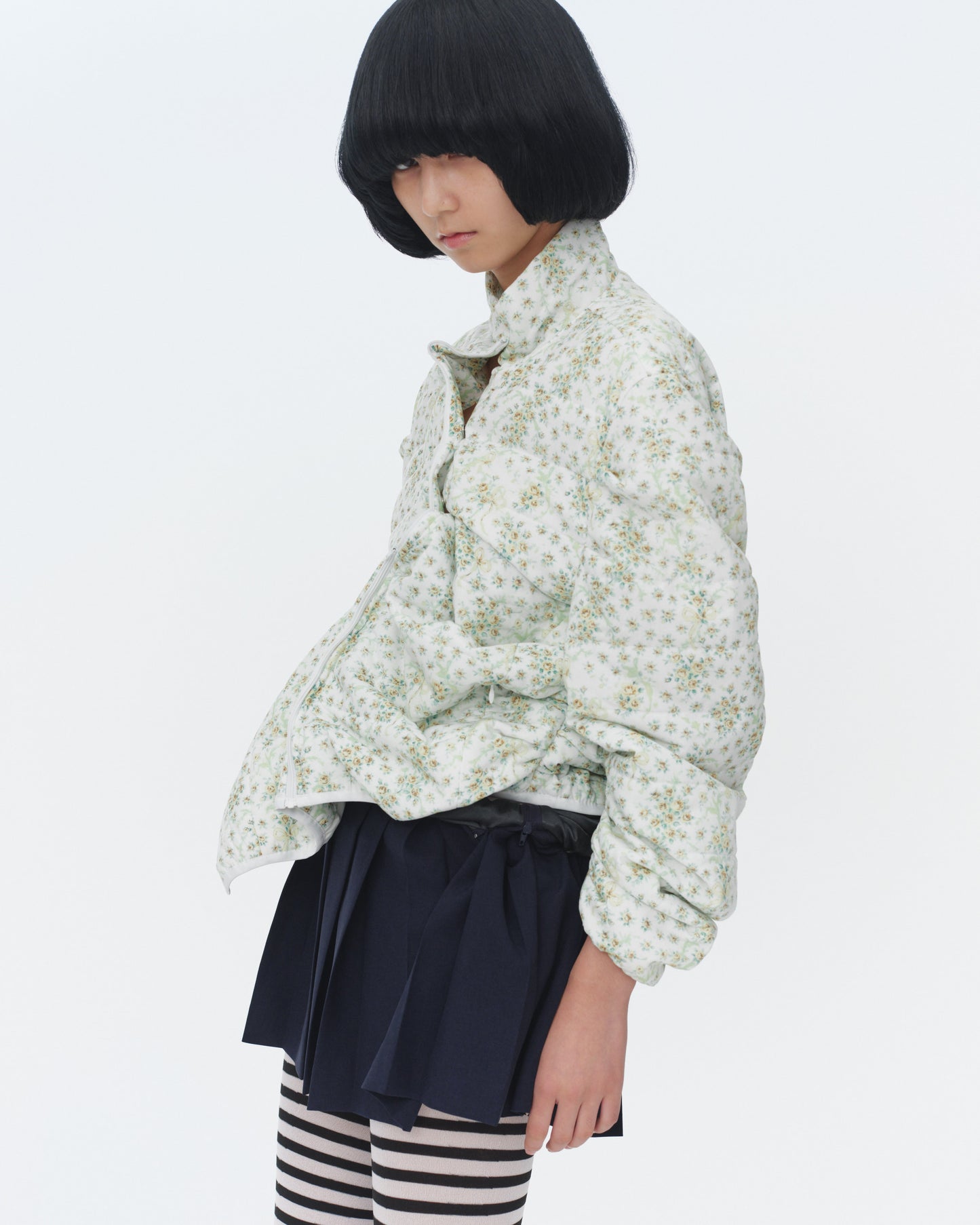 【SS26受注】Confusing Flower Light Down Jacket / Light Green / MSS26JK011