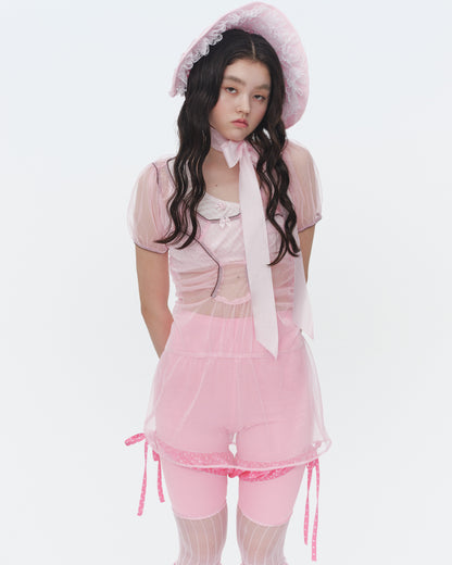 【SS26受注】Nana's Sheer Dress / Pink / JFSS26D021