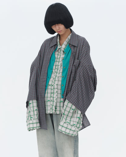 【SS26受注】 Layered Garden Shirt / Green / MSS26B03