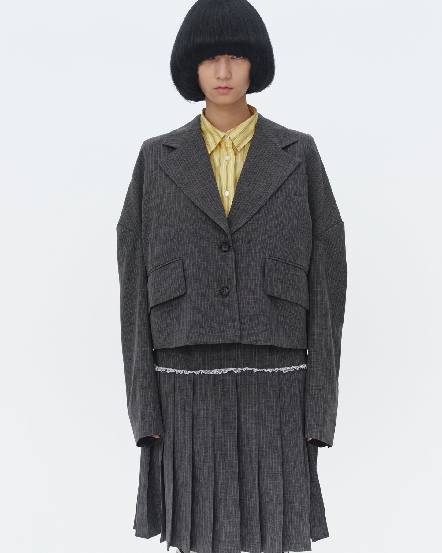 【SS26受注】Drop Shoulder Jacket / Gray / MSS26JK02