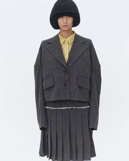 【SS26受注】Drop Shoulder Jacket / Gray / MSS26JK02