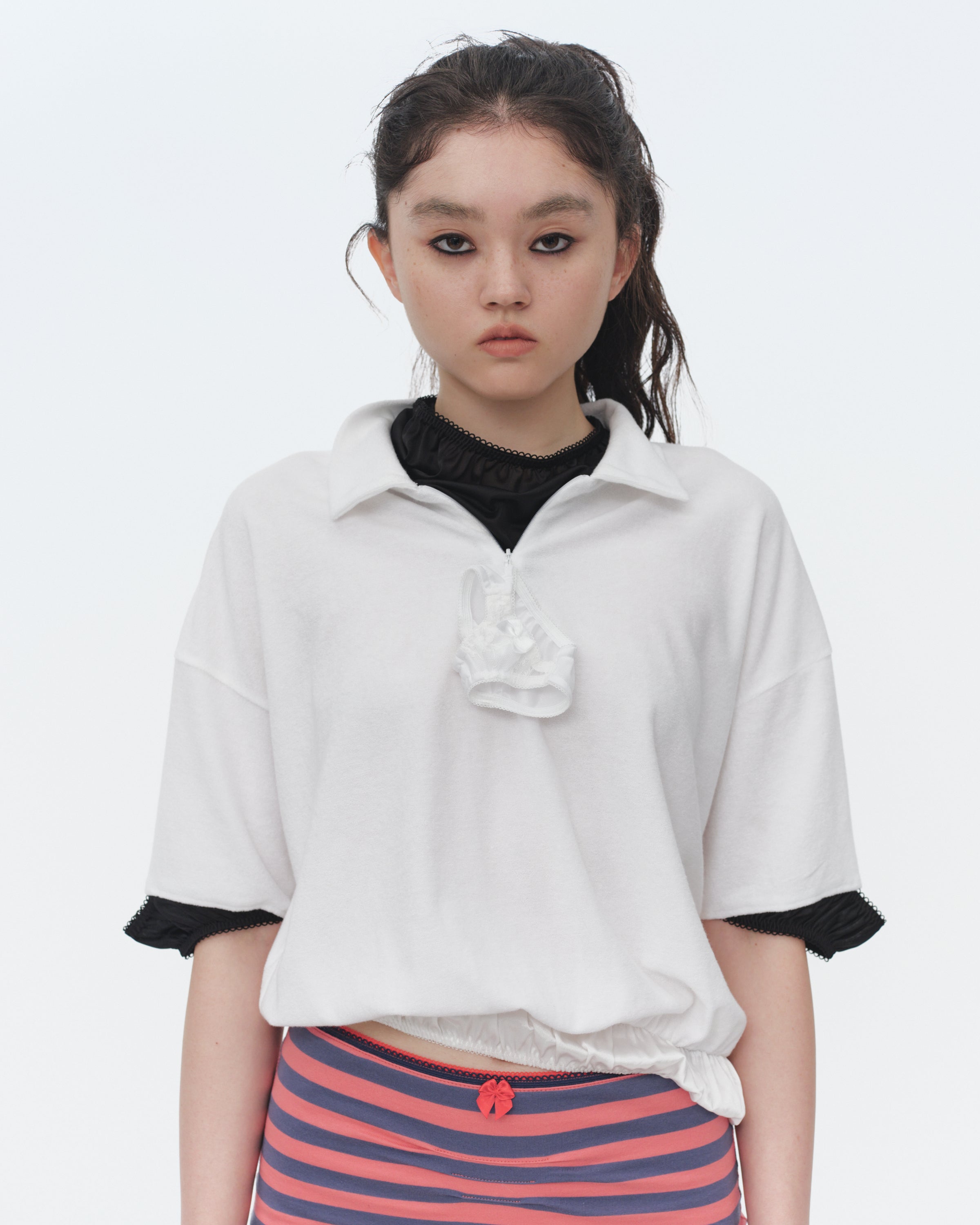 JennyFaxレースジップアップトップス JennyFax Tops – MIKIOSAKABE & JennyFax（ミキオサカベ & ジェニー