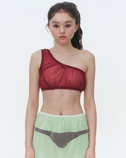 【SS26受注】Nickers Sheer Top / Wine / JFSS26T011