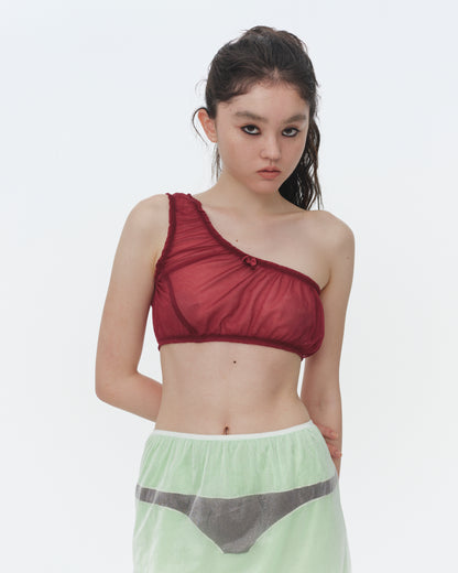 【SS26受注】Nickers Sheer Top / Wine / JFSS26T011
