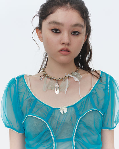 【SS26受注】Hairdo Necklace / Mint / D'heygere x JennyFax / JFSS26ACC03