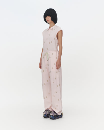 【SS26受注】Embroidery Flat Pants / Pink / MSS26P021