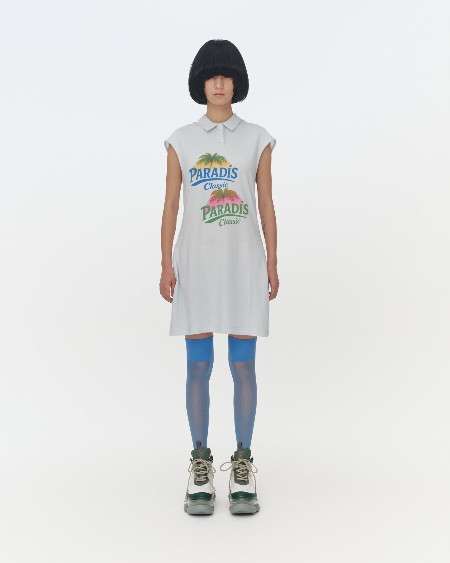 【SS26受注】Polo Shirt Mini Dress / Blue / MSS26T05
