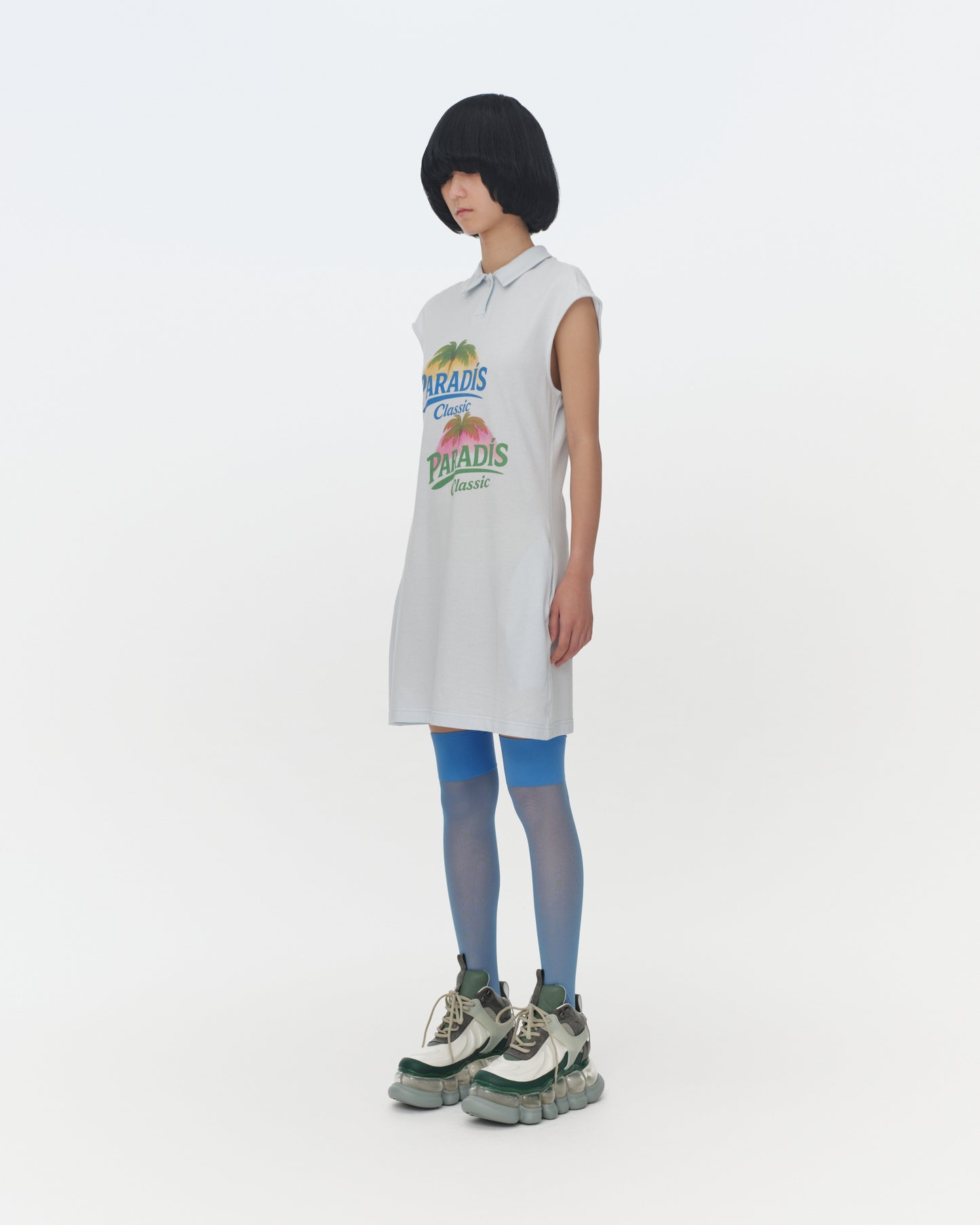 【SS26受注】Polo Shirt Mini Dress / Blue / MSS26T05