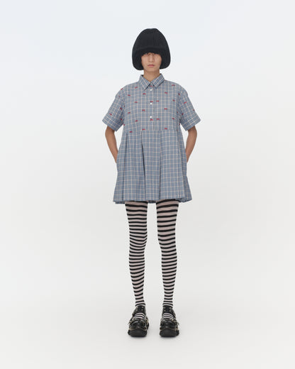 【SS26受注】Mini Ribbon Dress / Blue / MSS26D021