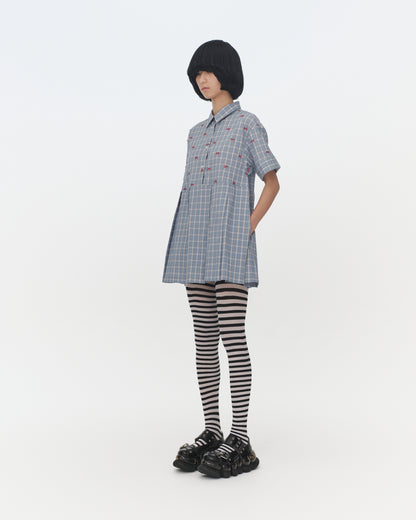【SS26受注】Mini Ribbon Dress / Blue / MSS26D021