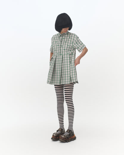 【SS26受注】Mini Ribbon Dress / Green / MSS26D02