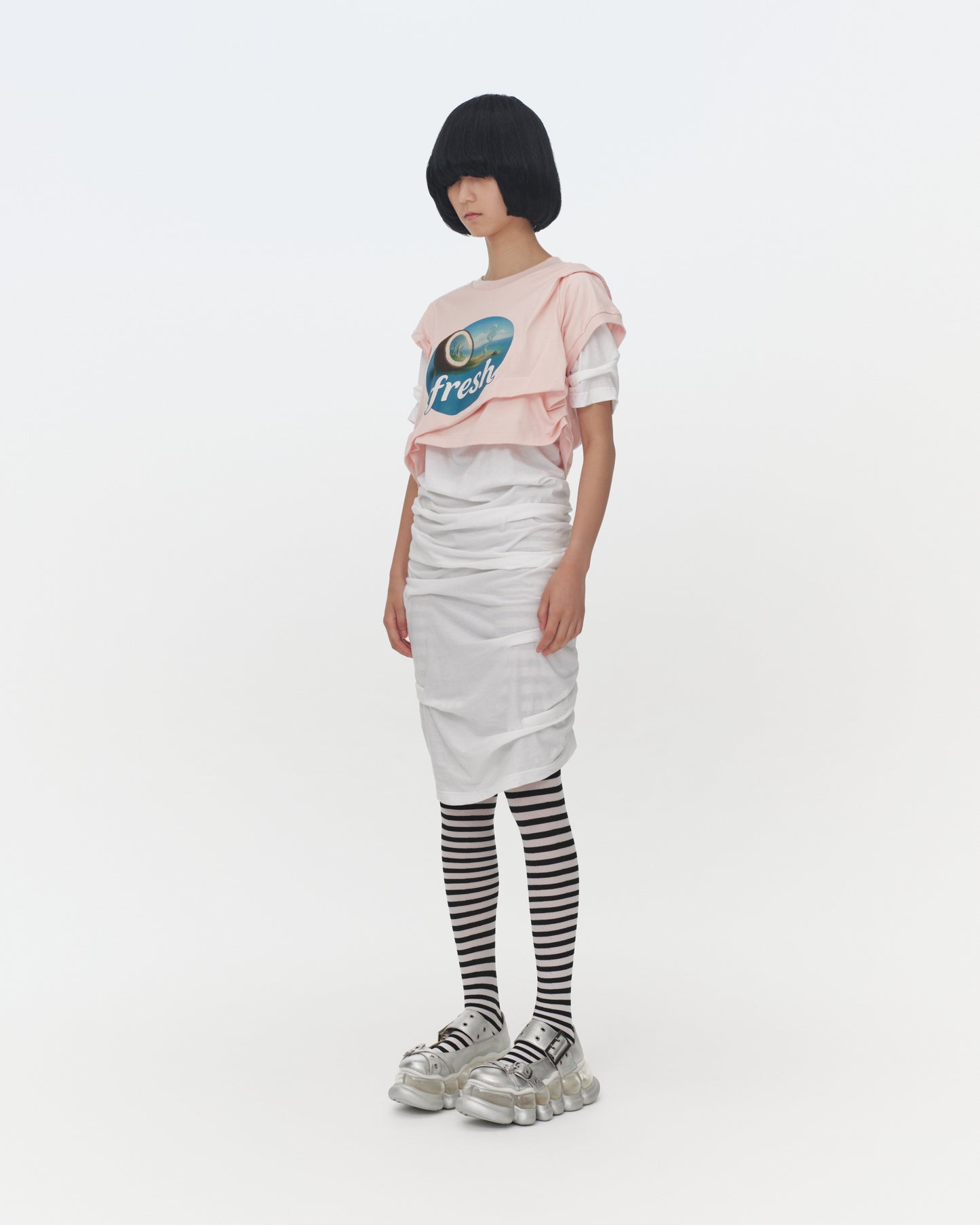 【SS26受注】Confusing T-Shirt / Pink-White / MSS26T02