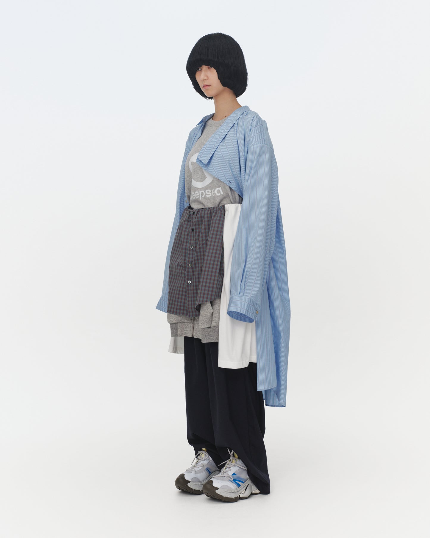 【SS26受注】Mini Frill Blouse / Blue / MSS26B01