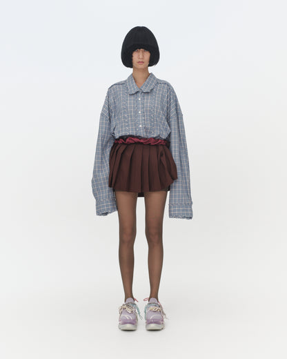 【SS26受注】Mini Frill Blouse / Blue / MSS26B01