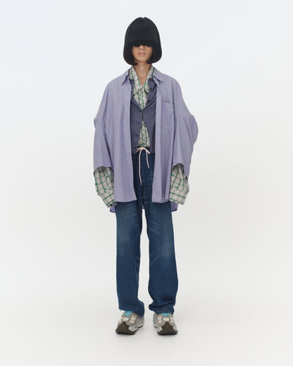 【SS26受注】Layered Garden Shirt / Blue / MSS26B03