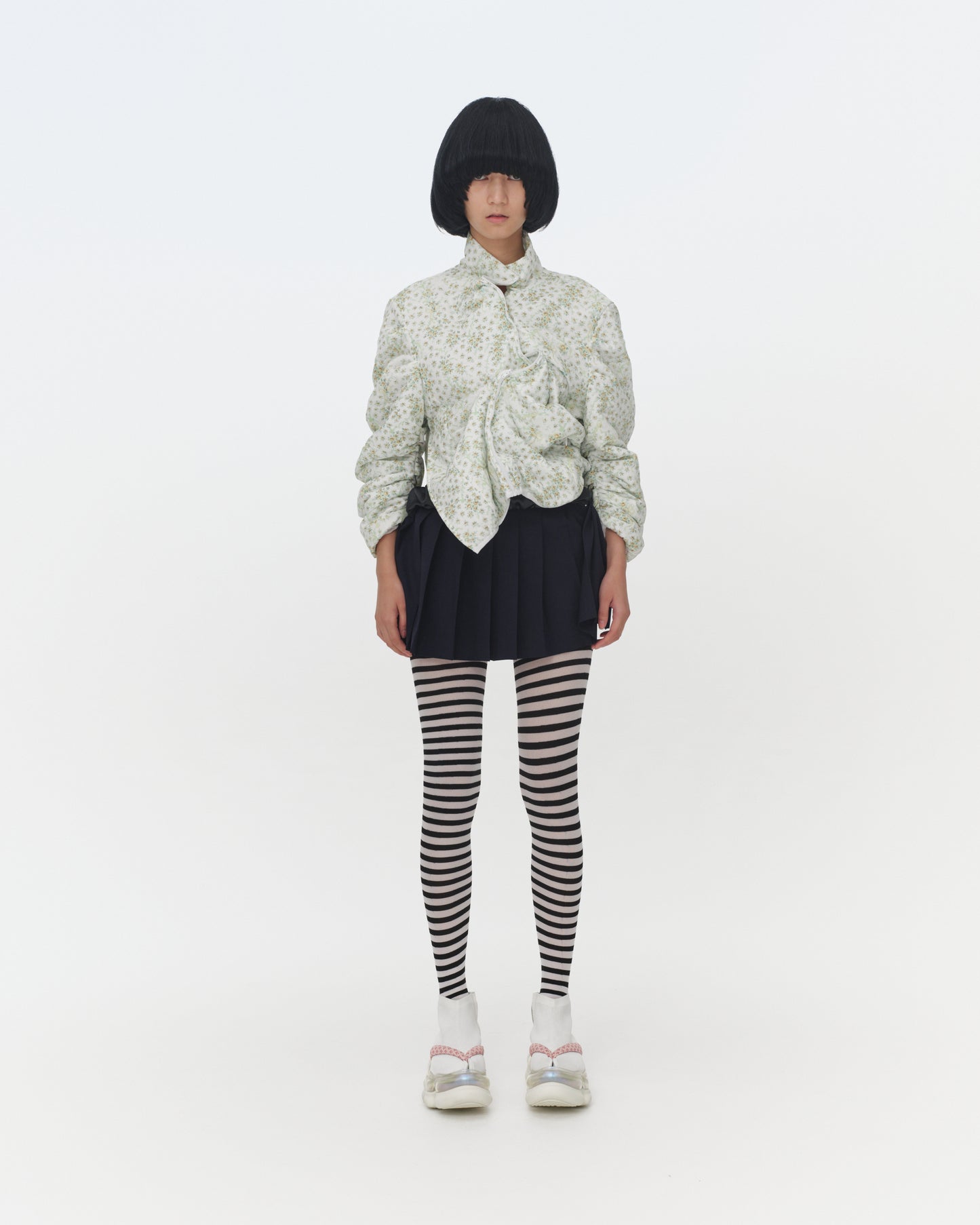 【SS26受注】Shrink Pleats Mini Skirt / Navy / MSS26S02