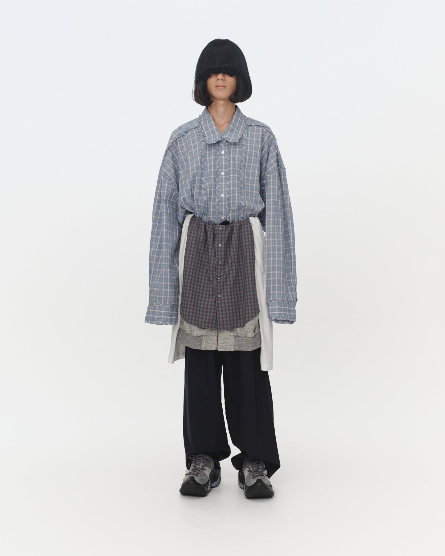【SS26受注】 Layered Pants / Black-Green / MSS26P031