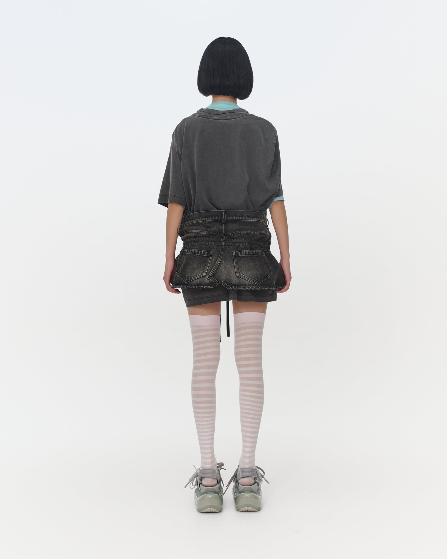 【SS26受注】Mini Denim Skirt / Black / MSS26S01