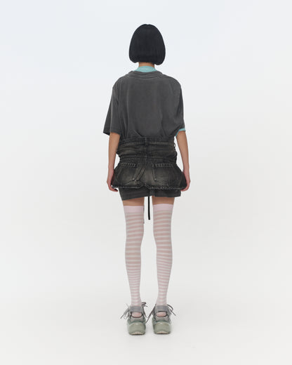 【SS26受注】Mini Denim Skirt / Black / MSS26S01