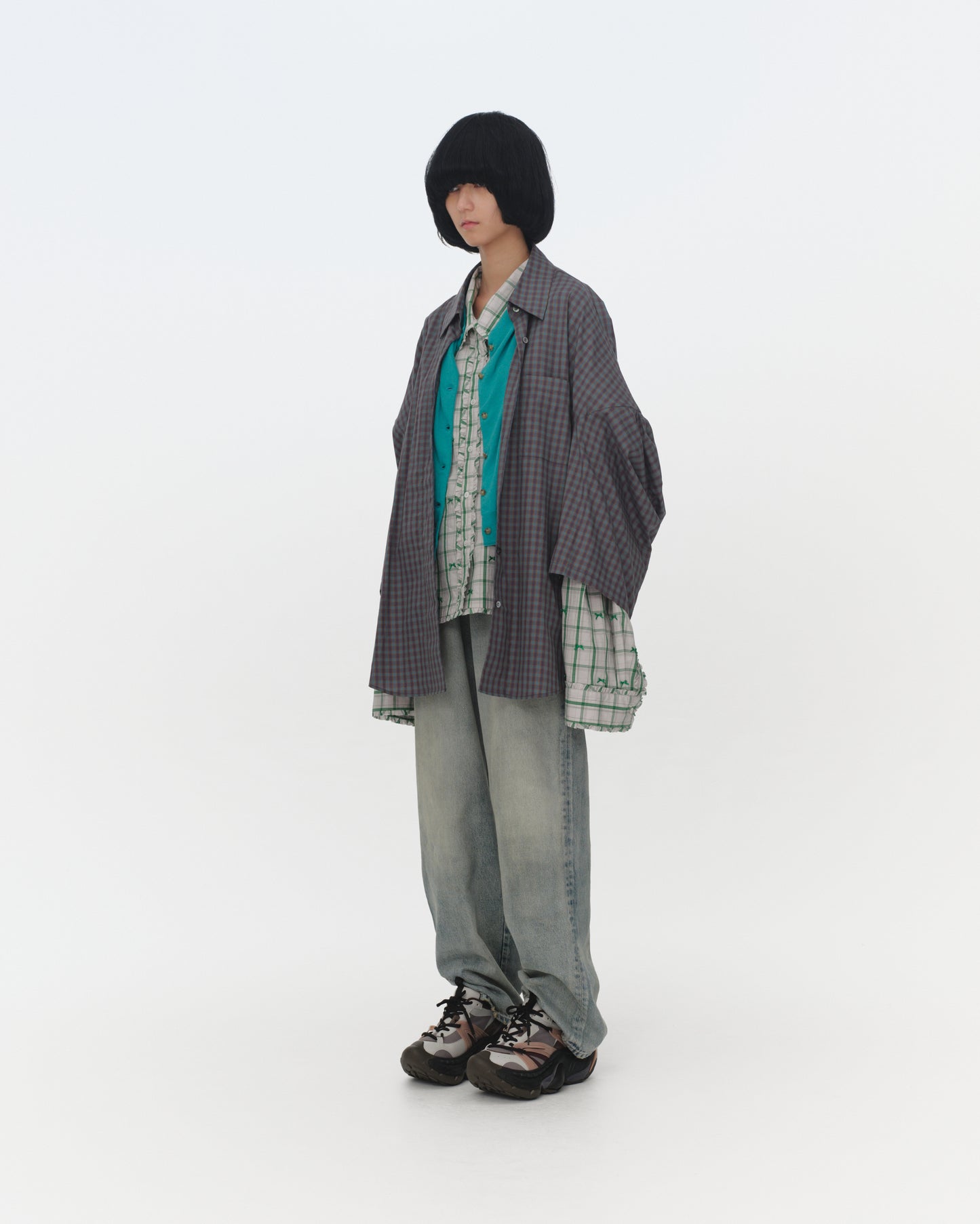 【SS26受注】 Layered Garden Shirt / Green / MSS26B03