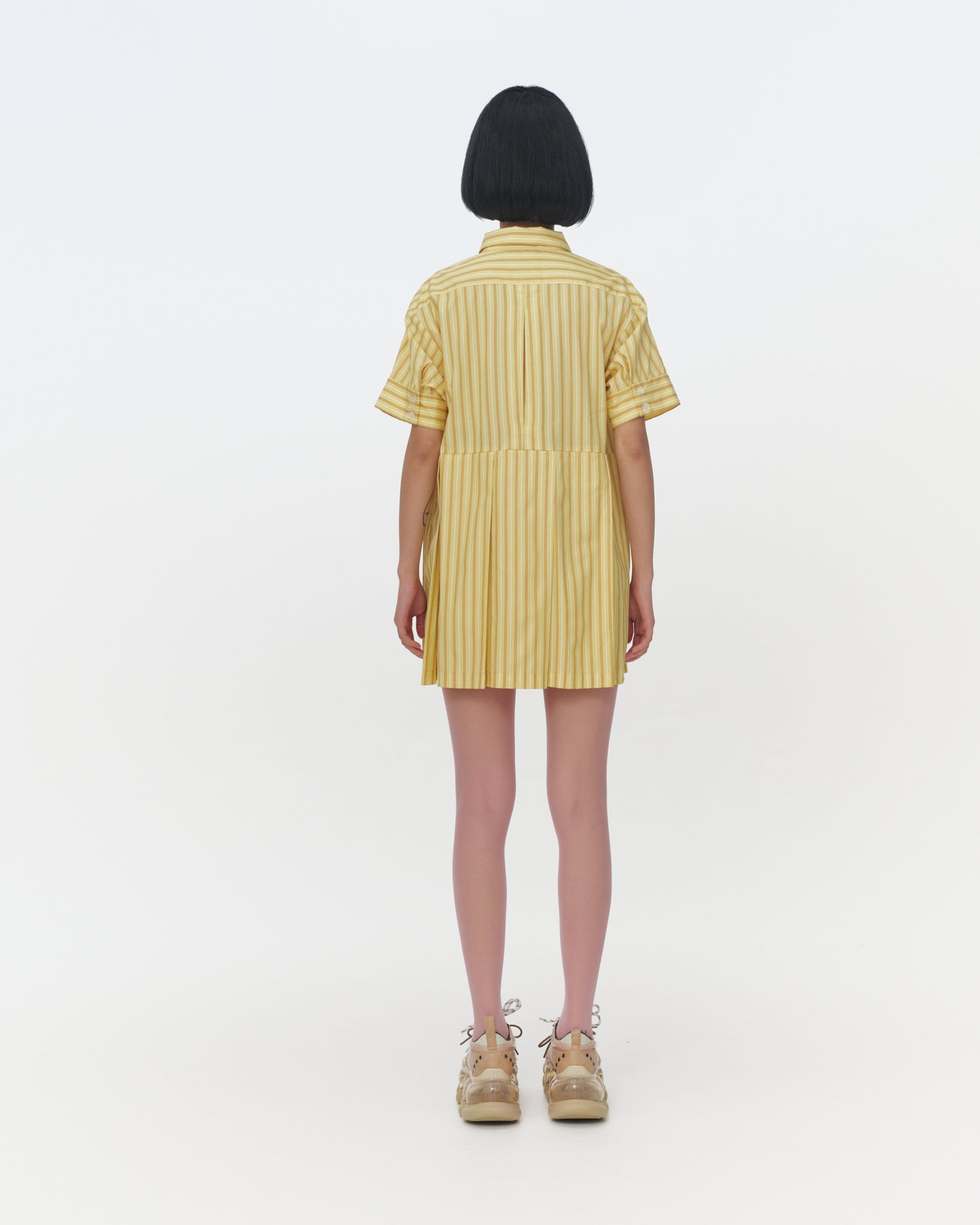 【SS26受注】Mini Shirt Stripe Dress / Yellow / MSS26D022