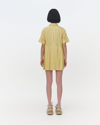 【SS26受注】Mini Shirt Stripe Dress / Yellow / MSS26D022