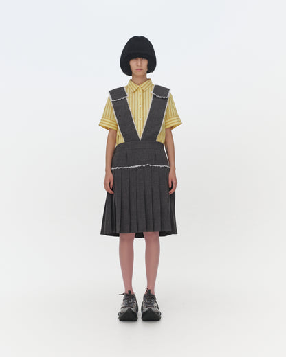 【SS26受注】School Apron Dress / Gray / MSS26D03