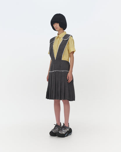 【SS26受注】School Apron Dress / Gray / MSS26D03