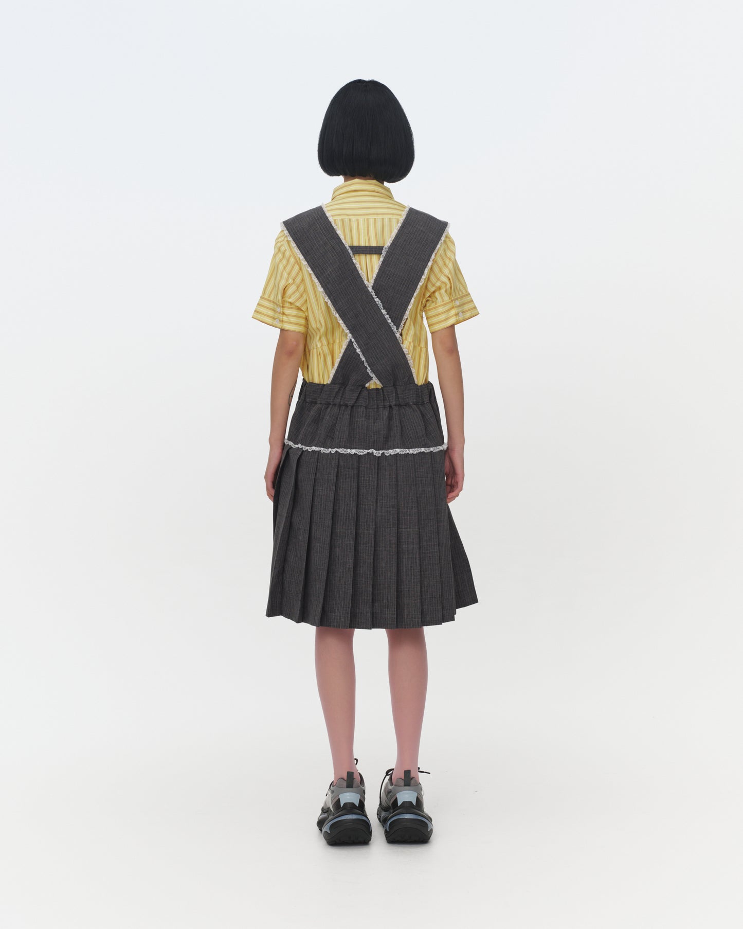 【SS26受注】School Apron Dress / Gray / MSS26D03