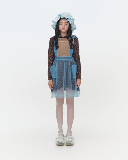【SS26受注】Sugar Sugar Apron / Beige-Blue / JFSS26APRON01