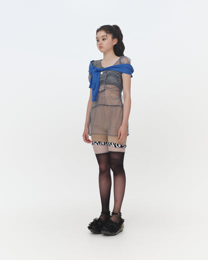 【SS26受注】Nana's Sheer Dress / Gray / JFSS26D021