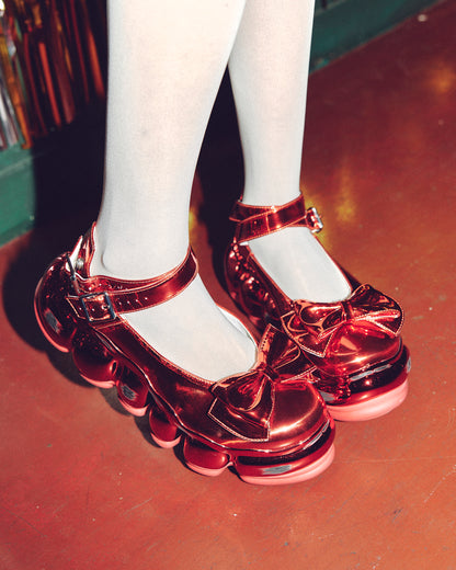 New Jewelry Chrome Mary Jane / Red